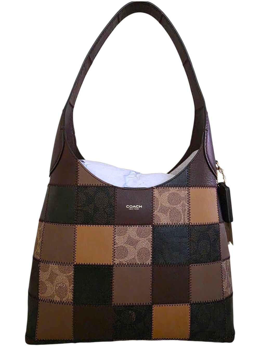 COACH Coachtopia Alter Ego Brooklyn Shoulder Bag 28 Tan Sig Multi CFN34 NEW Fall